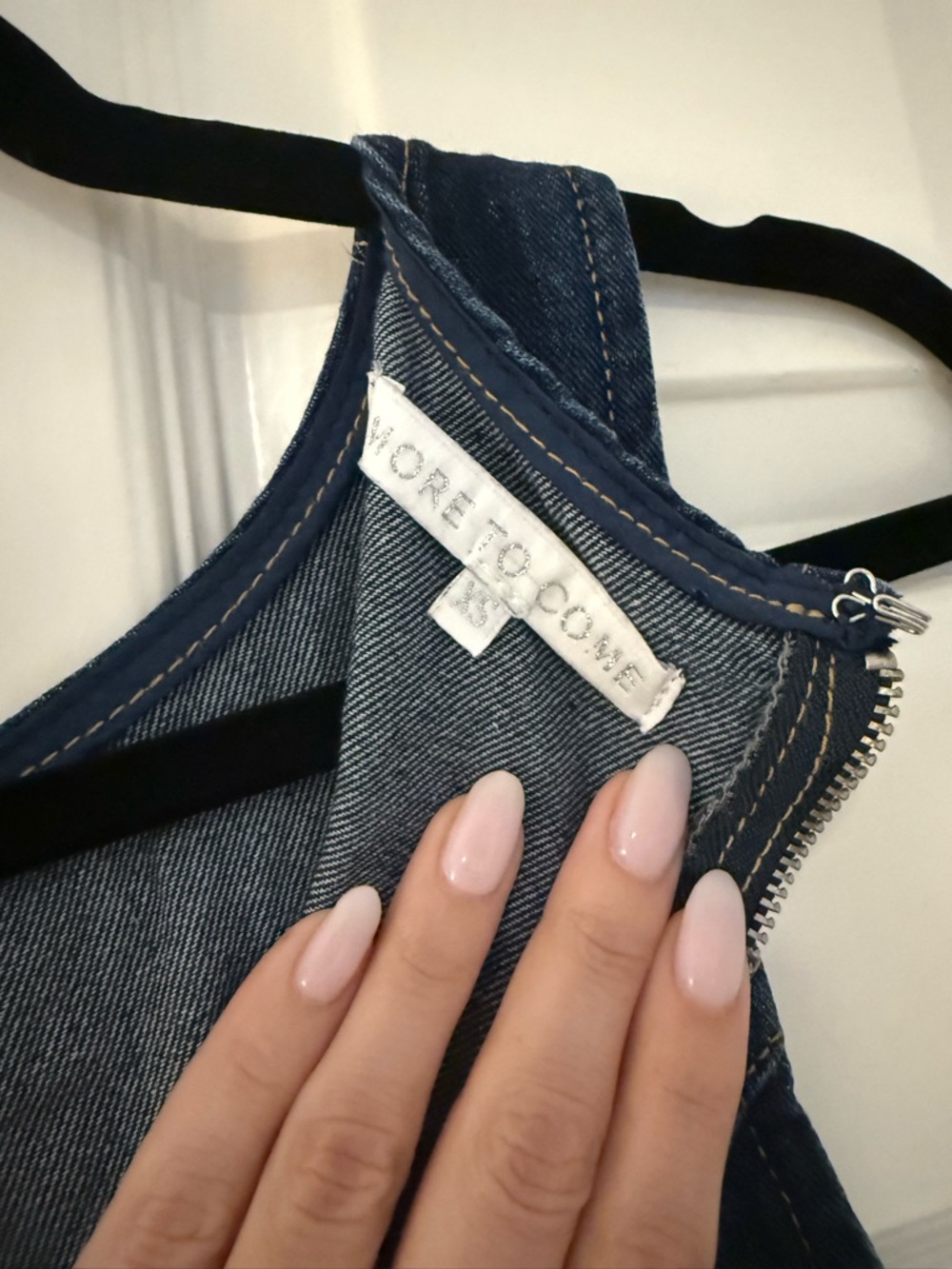 Genie Mini Dress - Dark Blue Denim - Picture 5 of 5